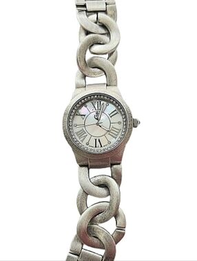 Premier Designs Women's Mother Of Pearl And Rhinestone Watch